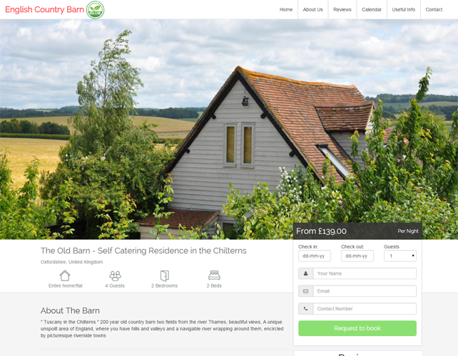 Holiday Cottage Booking Website